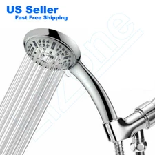 Handheld Shower Head High Pressure 9-Setting w/60" Hose & Adjustable Bracket