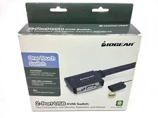 IOGEAR GCS22U 2-Port USB KVM Switch VGA Cables & Wired Remote SEALED FREE~SHIP