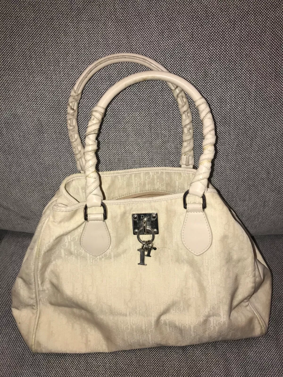 Christian Dior   Diorissimo avec Charme Argent Ivoire Sac Épaule