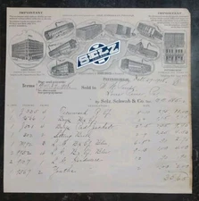 1908 Selz Chicago Shoe Maker Billhead Receipt Pittsburgh Pennsylvania Ephemera