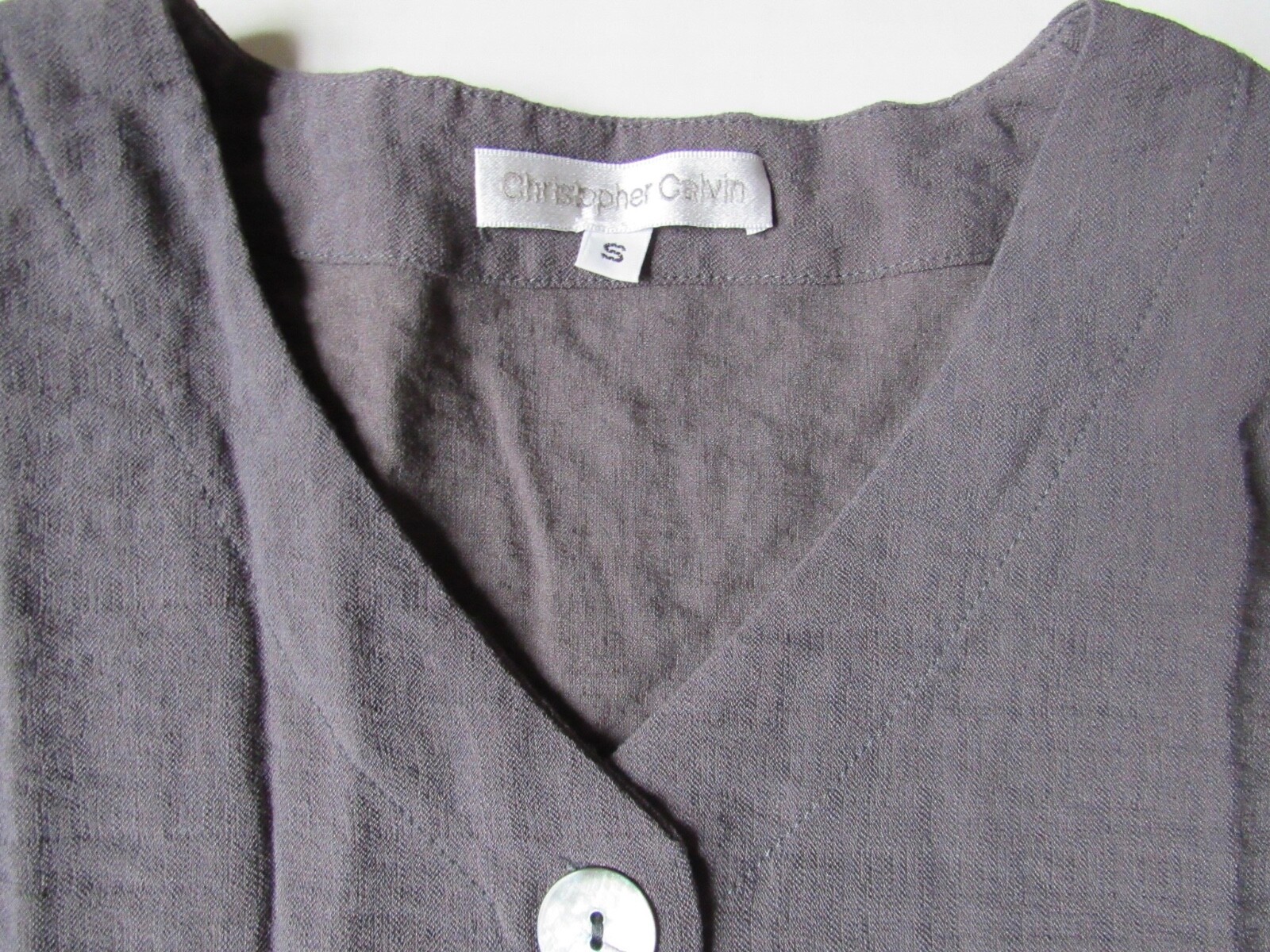 Christopher Calvin Gray Shell Button Button Down … - image 2