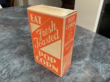 Vintage American Diner Popcorn Box Display Food Shop Wrapper Advertising 1937