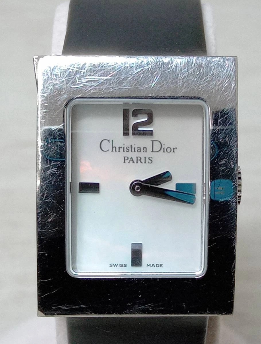Montre Bracelet Christian Dior D78 109 Quartz à Piles Cadran Coque Blanche Occasion