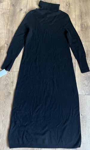 C by Bloomingdale's Cashmere 100%Cashmere Black Maxi High NekcDress Size S $228 - 第 3/3 張圖片