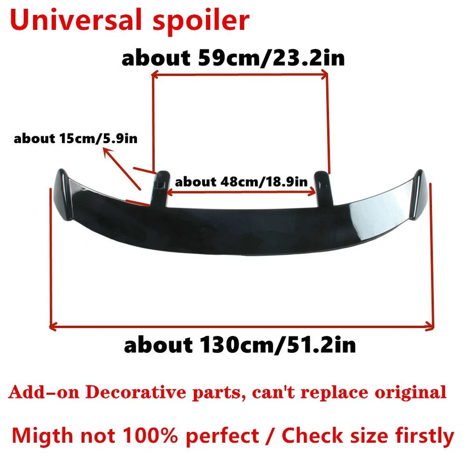 52" Universal Rear Roof Spoiler Roofline Wing For Buick Rainier 04-07 - Изображение 3 из 4