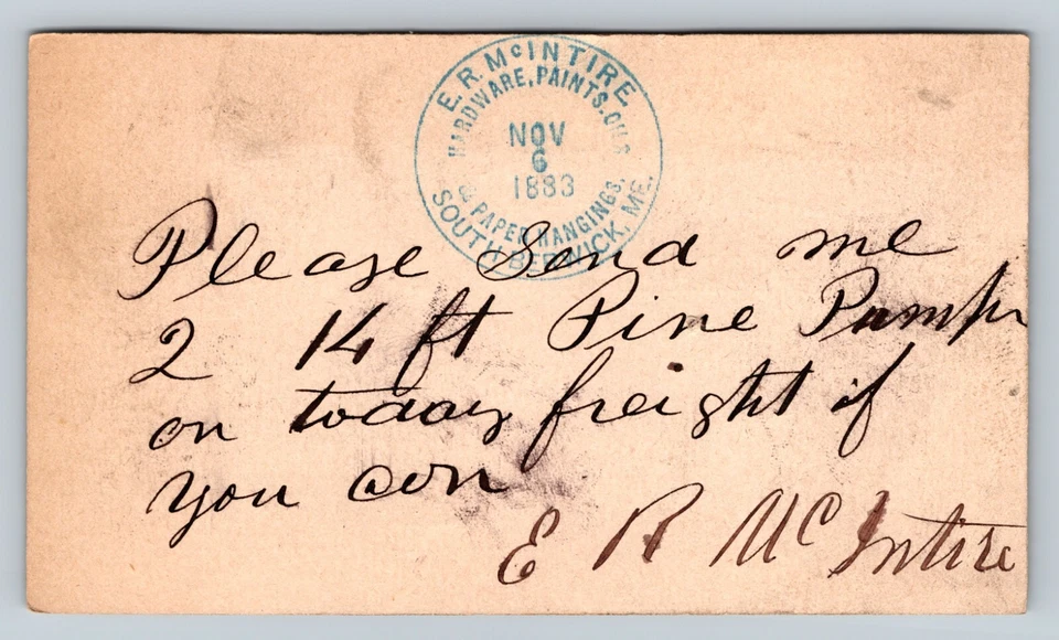 c1884 Liberty 1c US VICTORIAN Era Postal Card CHICAGO IL Communication - Image 3 of 3