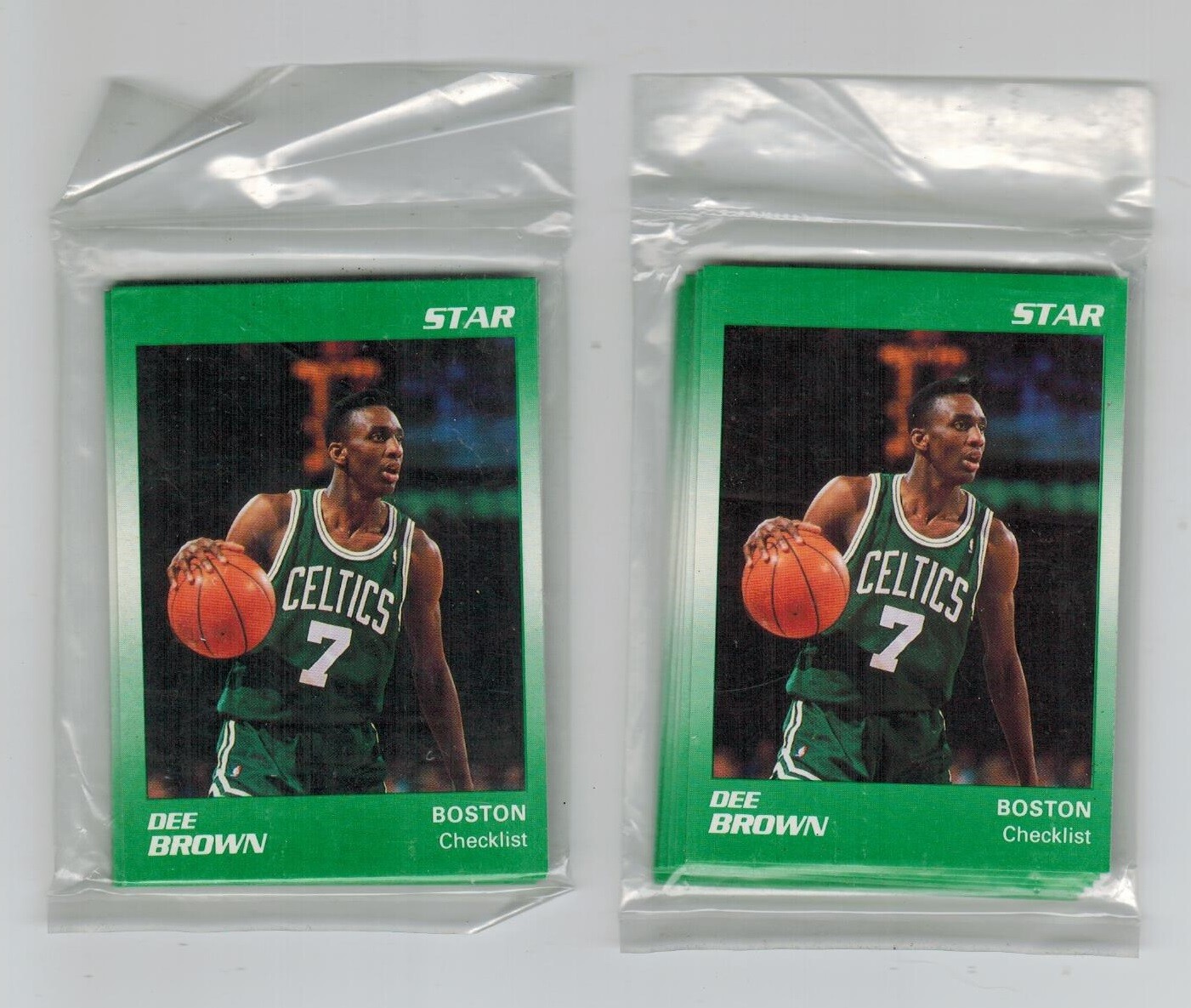 (2)x Dee Brown Boston Celtics 1991 Star Company Basketball Card Sets Lot #1-11