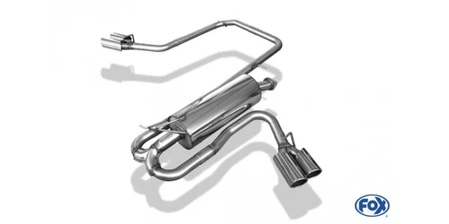 FOX Endschalldämpfer Sidepipe 2x90 Typ 16 - 16+ Ford Ranger 4x4x Doppelkabine