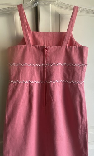 KC Parker for Hartstrings Dress Girls Size 10 Pink Linen Cotton - Picture 6 of 8