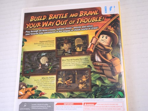 LEGO Indiana Jones: The Original Adventures (Nintendo Wii, 2008) Complete Tested - Picture 5 of 11