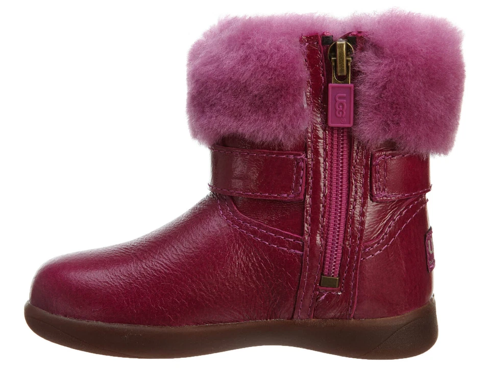 Niño pequeño UGG Australia Gemma charol 1005149T rosa 100% original nuevo Foto 3 de 4