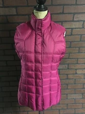 Womens ROPER Puffer Vest Down Fill Pink Sleeveless Size Medium Zip Up/Snap