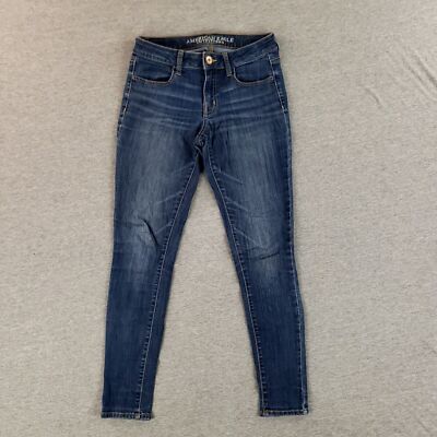American Eagle Sz 4 Jegging Lightweight Soft Skinny Jeans Denim Modern Current