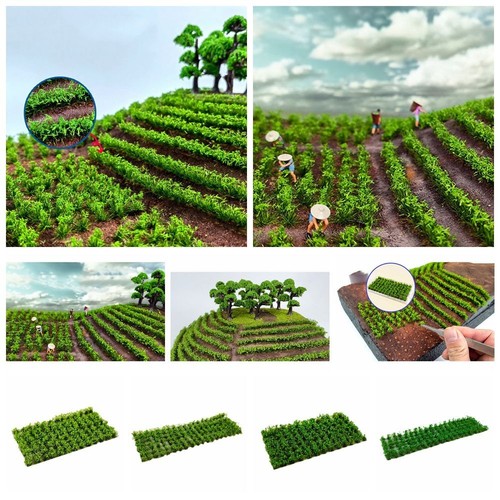 Woohome 208 PCS Statiques Herbe Toufts, Touffe d'herbe Statique Herbe Artificielle Modèle pour Paysage, Train, Chemin de Fer, Sable, Disposition Militaire