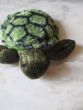 Aurora World Green Sea Turtle Plush 8" Long-Yellow Tummy-Reptile Pattern