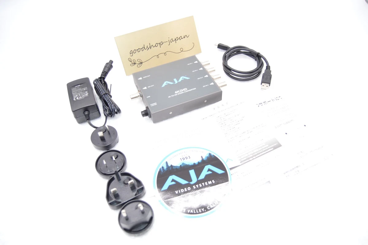 AJA-4K2HD Down Converter 4K to HD Down Converter W/Manual Plug etc