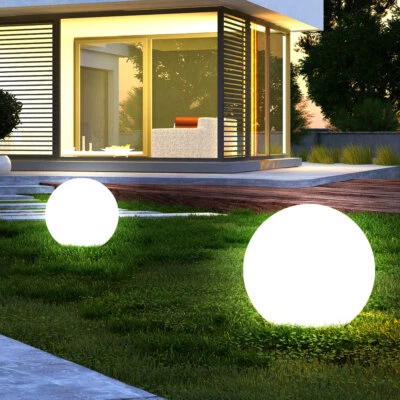 ETC-SHOP 2x sfera solare lampada da esterno lampada da giardino sfera LED picchetto da terra lampada da balcone H 65 cm
