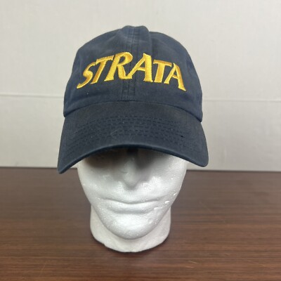 STRATA EMBROIDERED GOLF CAP BLUE ADJUSTABLE STRAPBACK CAP HAT 100% COTTON