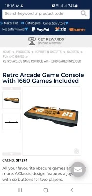 retro arcade game console with 1660 games included
