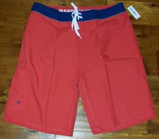 Men's Old Navy Red  Dark Blue Lightweight Summer Board Shorts Sizes 36 - 48