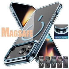 For iPhone 17 Air Pro Max 16 15 14 13 12 11 Magsafe Shockproof Case Clear Cover