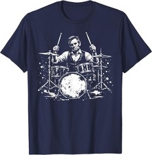 Vintage Abraham Lincoln Abe Lincoln Playing Drums Drummer T-Shirt