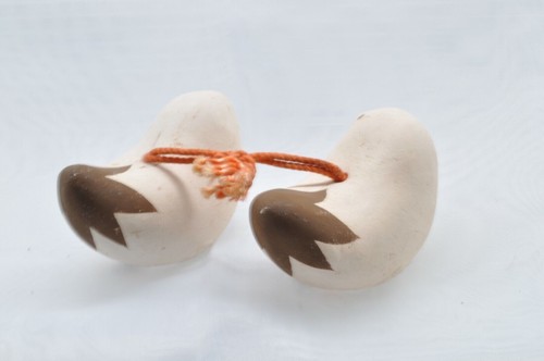 Japanese Clay Bell Ceramic Dorei Vintage 2pieces pigeon 2.16 x 1.37 x 1.57 inch - Picture 6 of 12