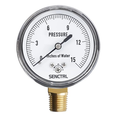 #ad Low Pressure Gauge 015 In Water Column Capsule Air Gas Water Test $34.27