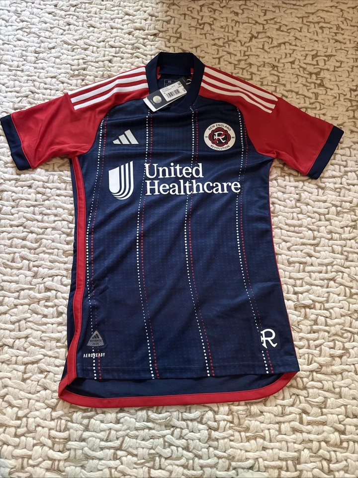New England Revolution Adidas Authentic 24/25 Home Jersey XS Slim Fit NWT MLS - Image 2 of 4