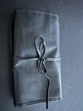 Tool Roll Organizer Pouch For Makeup Brushes with Tie Closure