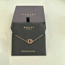 Radley Rocks Ladies 18ct Rose Gold Plated Circles Rainbow Stone Bracelet RYJ3084