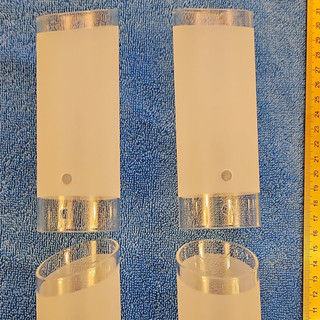 4x BHS Frosted Flute Glass Cylinder Lampshade for Branched Ceiling Light Fitting