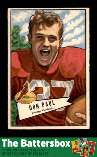 Don Paul #103 1952 Bowman Small card