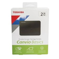 Toshiba Canvio Basics 2TB Portable External Hard Drive - USB 3.2, Black (HDTB520