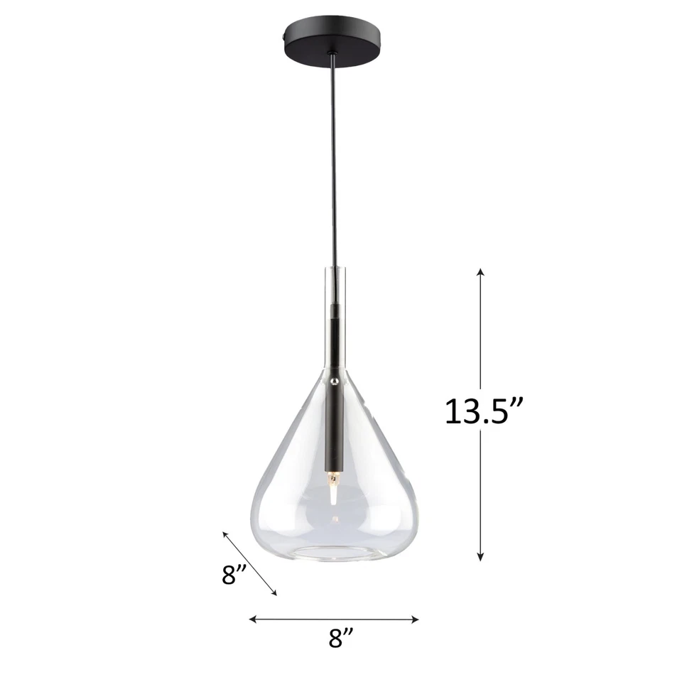 Mini colgante Artcraft Lighting AC11161 cónico 8" W - negro Foto 4 de 4