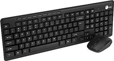 SIIG KM JK-WR0T12-S1 Standard Wireless Keyboard 3 Button Wireless Mouse - Black