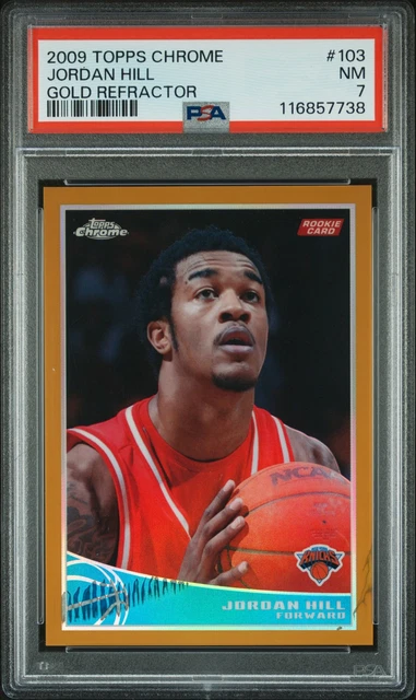 2009 Topps Chrome Gold Refractor #103 Jordan Hill Rookie RC 49/50 PSA 7