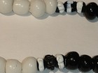 Vintage Black & Very White Bead Necklace Strand — photo 1