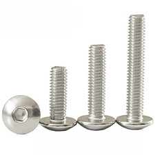 Button Head Screws Allen Socket Bolt Metric M3 M4 M5 A2 Stainless Steel DIN 7380