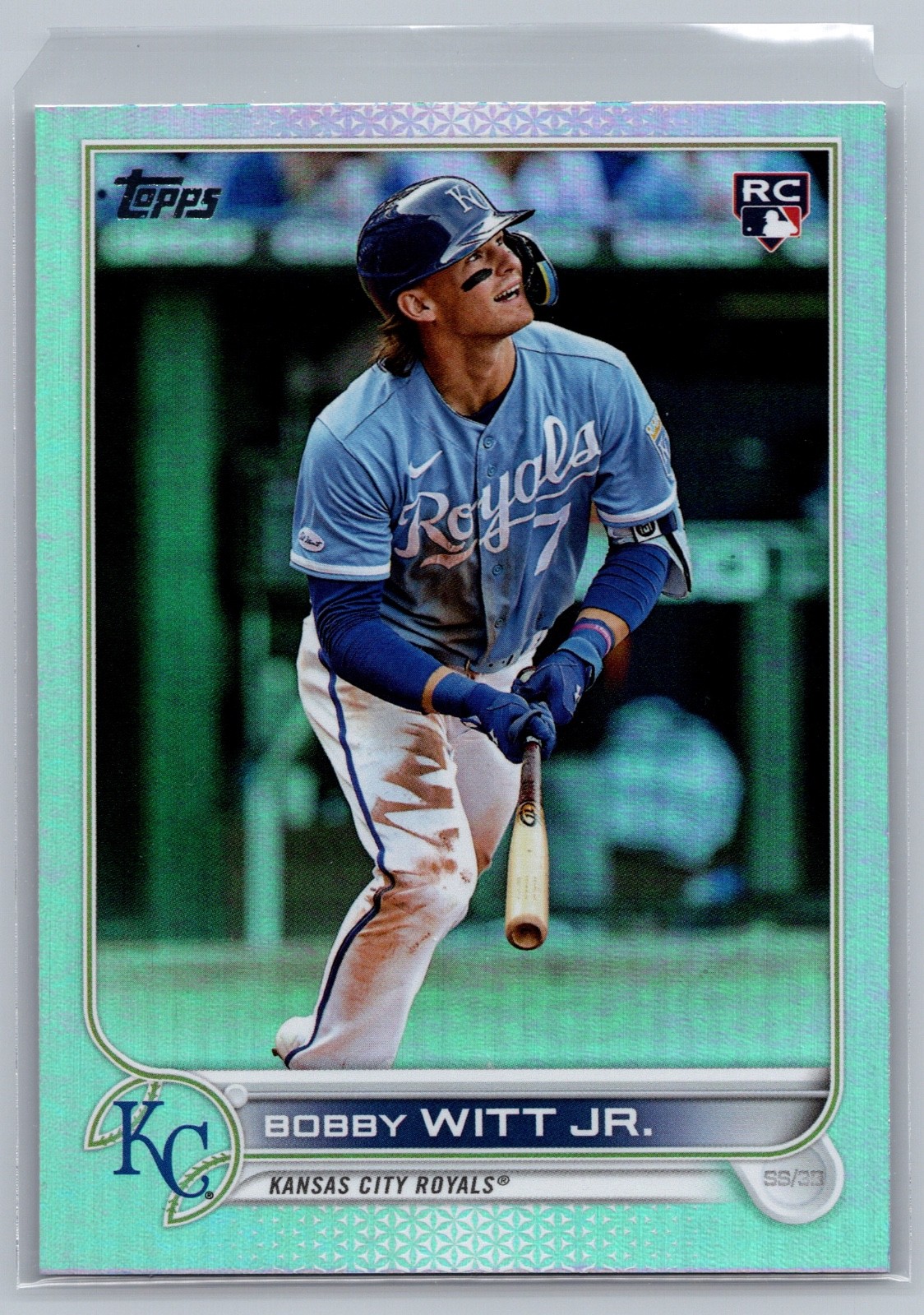 Bobby Witt Jr. RAINBOW FOIL Rookie 2022 Topps Update Series #US100