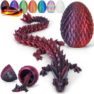 3D-Gedruckter Drache (28,5 Cm) Mit Drachenei   Kreatives Spielzeug, Geschenk Und