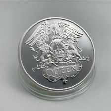 Queen Rock Band Silver Challenge Coin Freddie Mercury Bohemian Rhapsody
