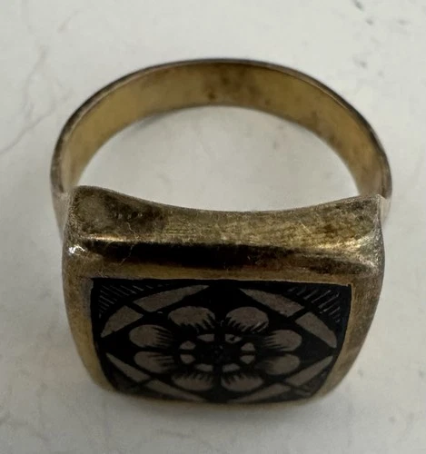 Estate Vintage USSR Kubachi 875 Silver Ring Size 6