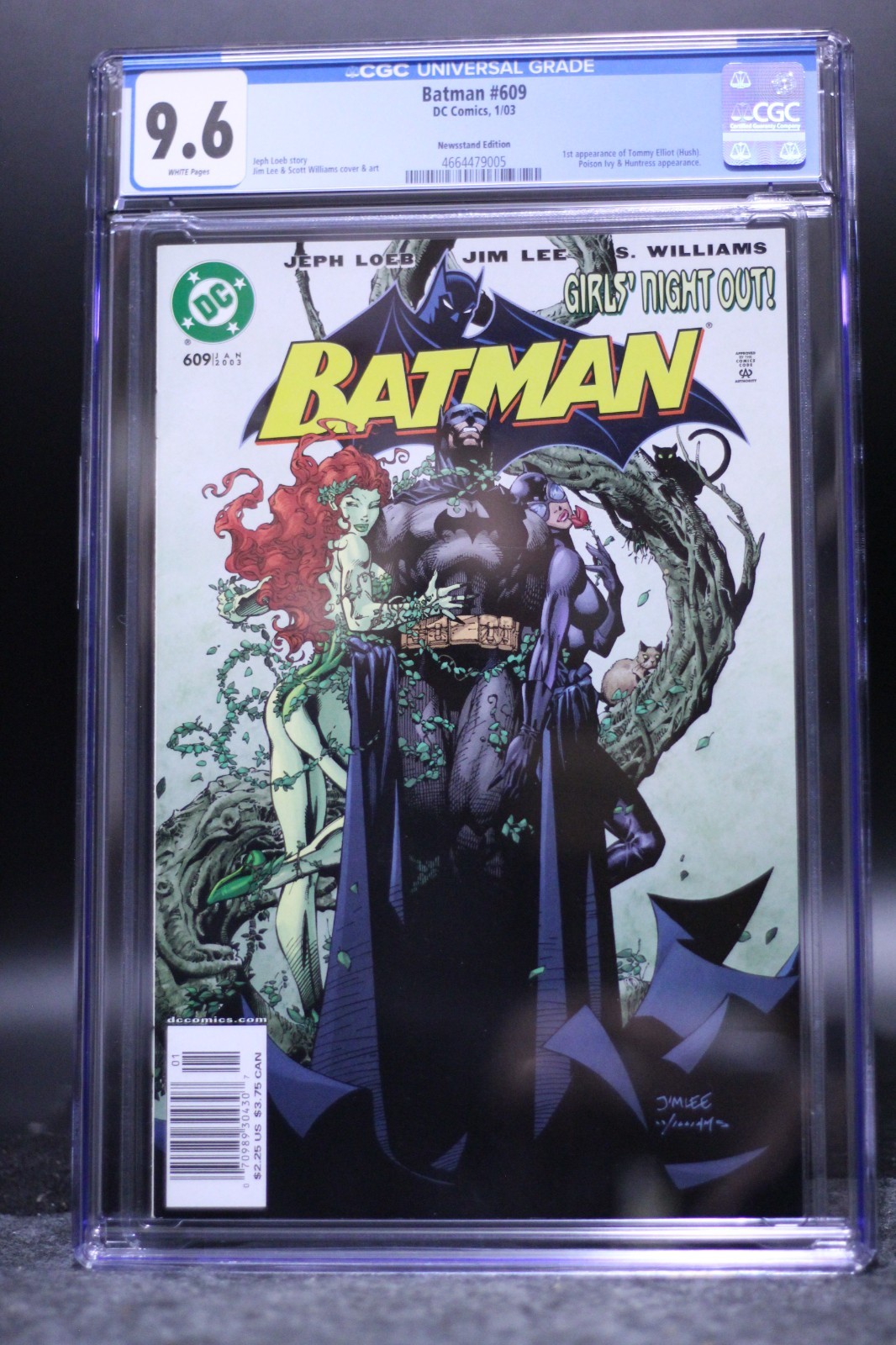 Batman (1940) #609 Newsstand CGC 9.6 White Pages Jim Lee Cover & Art Hush Part 2