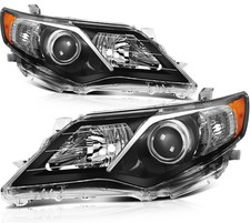Headlight For Toyota Camry 2012 2014 Black Housing Amber Reflector Clear Lens Headlight For Toyota Camry 2012 2014 Black Housing Amber Reflector Clear Lens