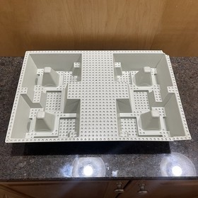LEGO 4990 Gray Raised Baseplate Rock Raiders HQ 32 x 48 x 6 Castle 30271px3 Base
