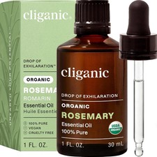 Organic Rosemary Essential Oil for Hair, Skin, Aromatherapy - 100 Pure Natural