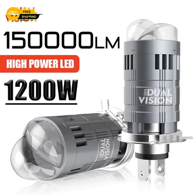 H4 Bi Mini LED Projector Lens Car Bulb 12V 24V Turbo Headlight High Low Beam NEW
