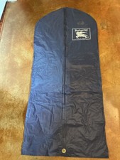 Burberry London Garment Bag Suit Cover Blue Vinyl Designer Travel Accessory
