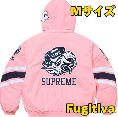Supreme Mitchell & Ness NCAA Hooded Stadium Jacket Size M Pink | eBay